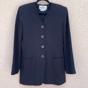 Vintage Oleg Cassini Black Suit Jacket 8